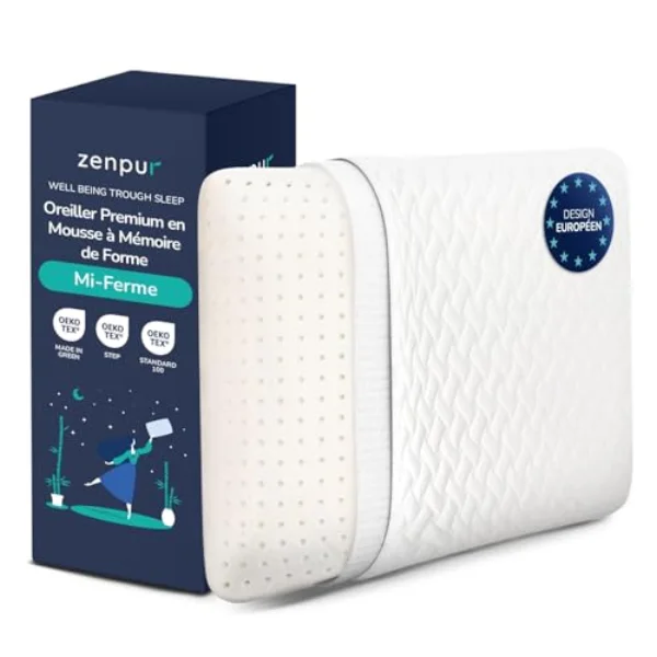 ZenPur Oreiller Cervical Mi-Ferme, oreiller cervical ZenPur
